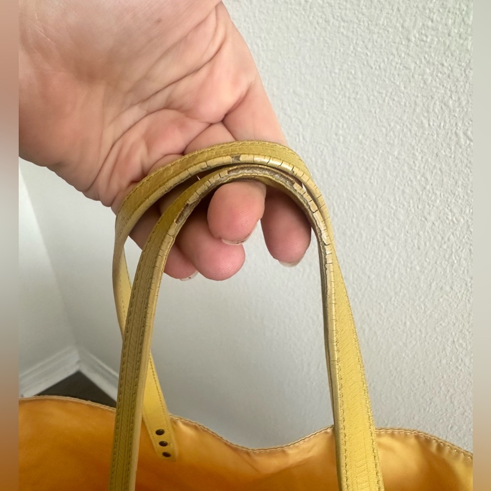 Bottega Veneta Yellow Woven Leather Tote - Picture 13 of 16